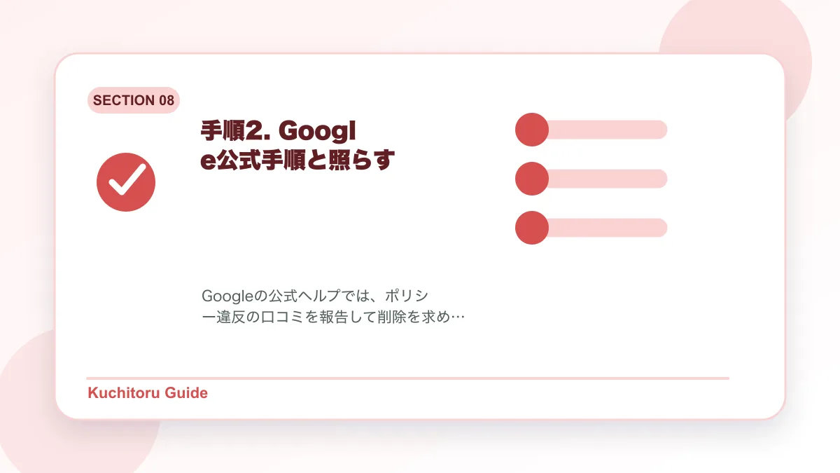 手順2. Google公式手順と照らすの要点図解