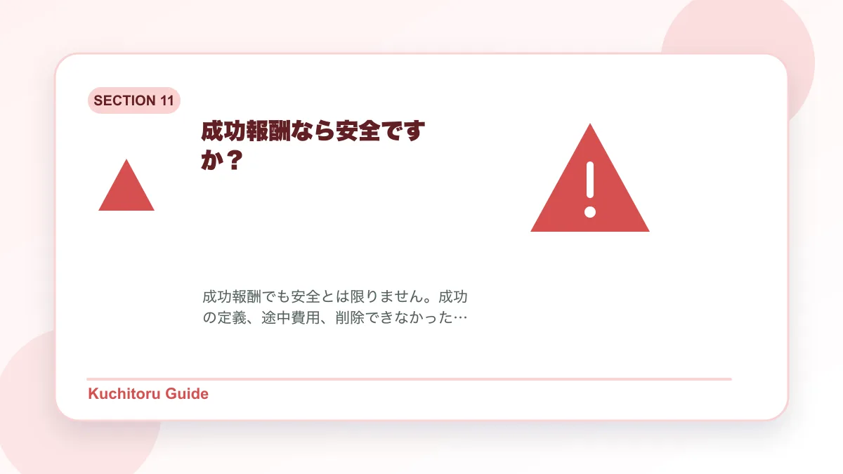 成功報酬なら安全ですか?の要点図解