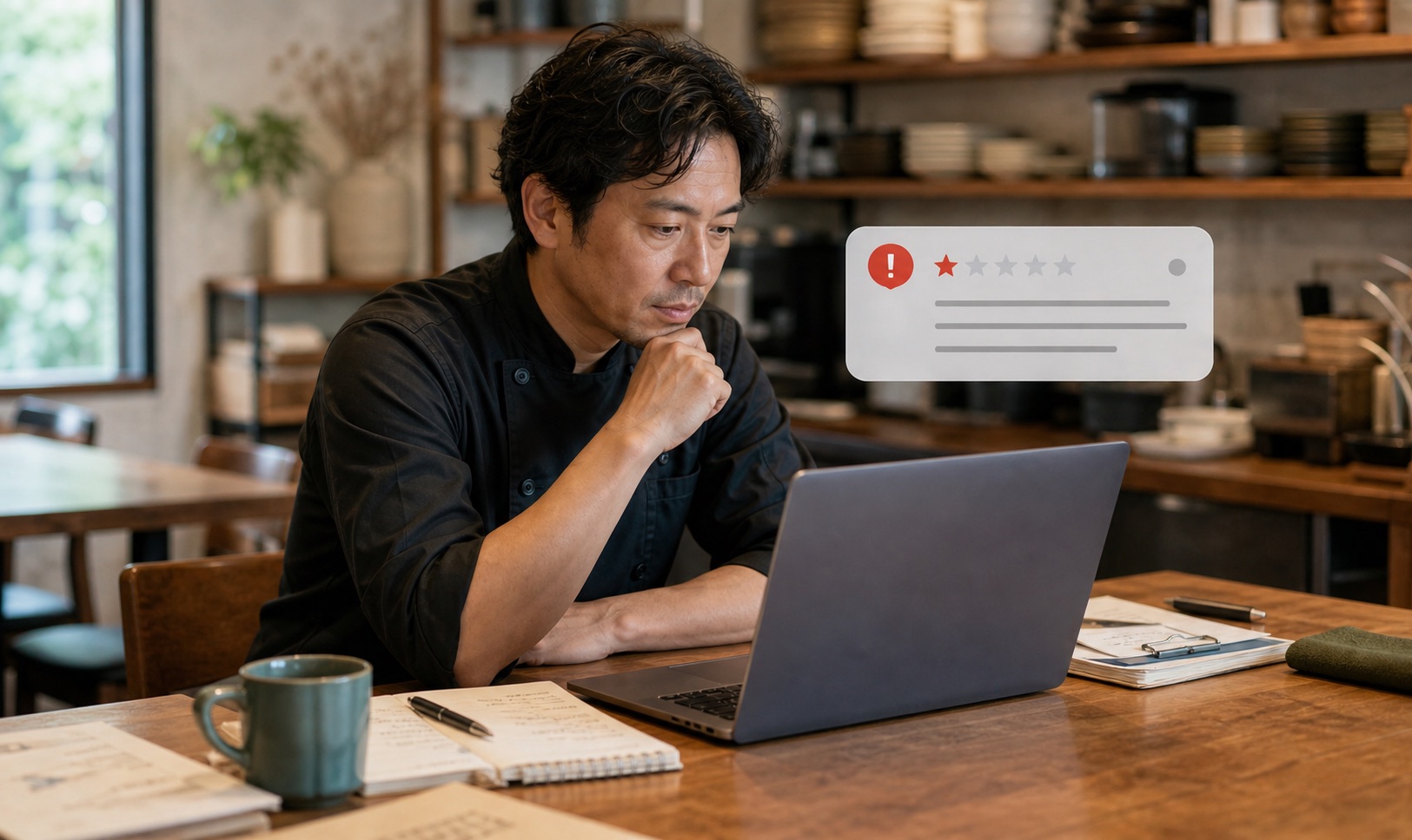 Googleマップの星1口コミにAIで冷静に返信する店舗オーナー Googleマップの星1口コミにAIで冷静に返信する店舗オーナー